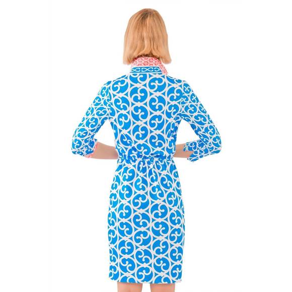 NEW GRETCHEN SCOTT twist & shout dress - heavens gate in azure blue - Picture 3 of 3